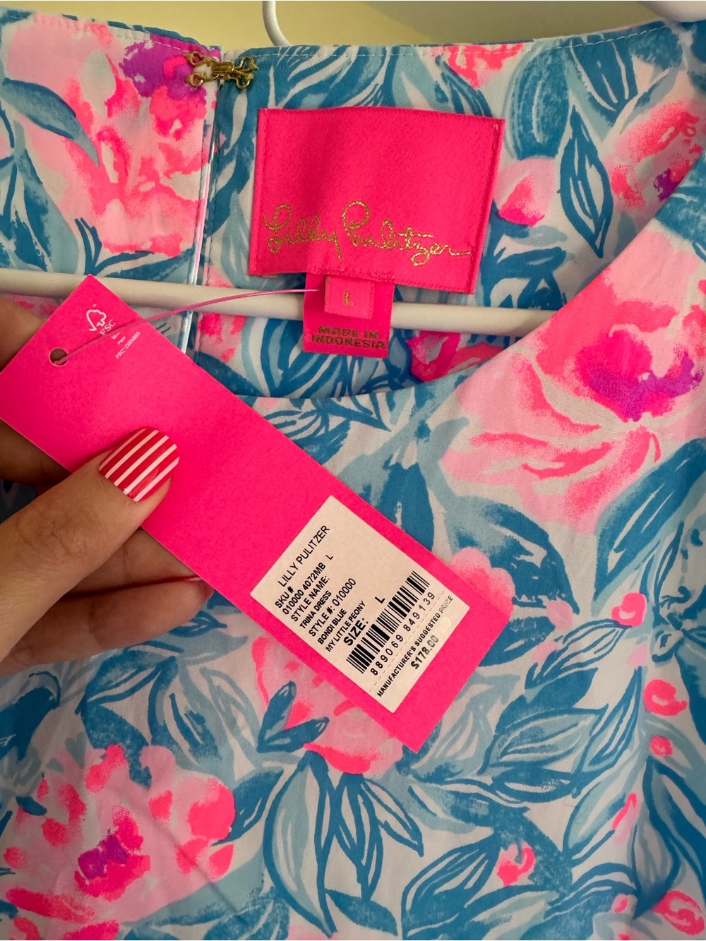 Lilly Pulitzer NWT Trina Shift Tiered Dress My Little Peony Print - Picture 2 of 4